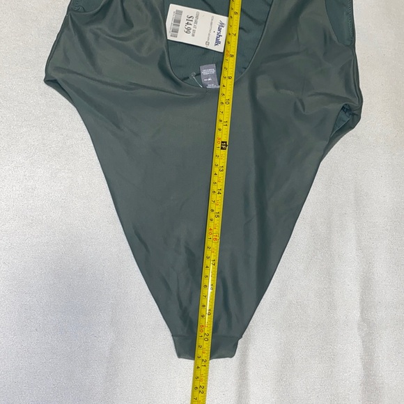Aerie super high waisted one piece green swim suit Sz large - Picture 3 of 6